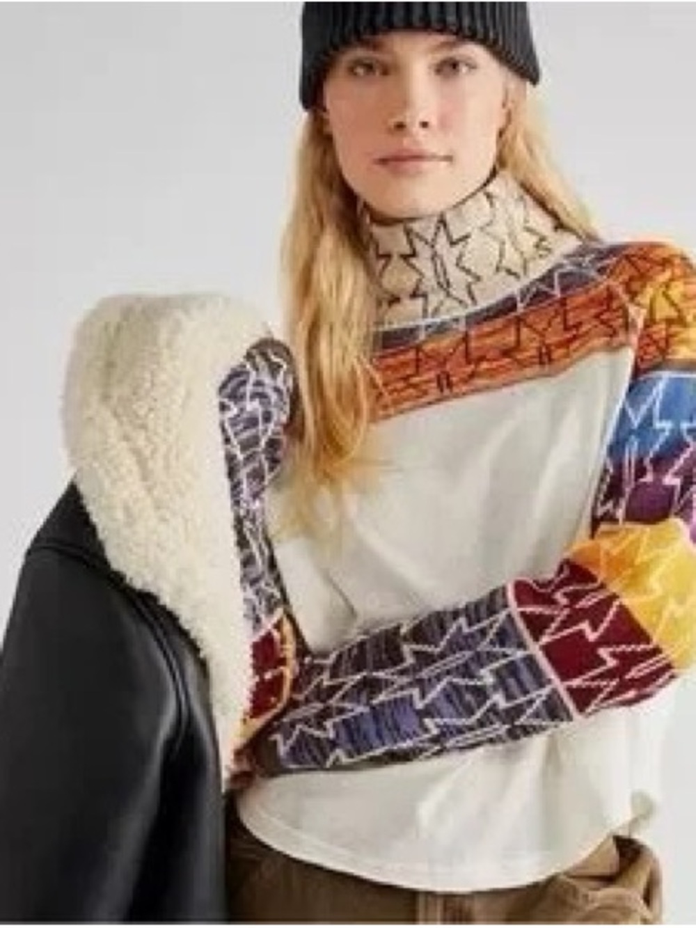 Free People Freestyle Ski Sweater Top in Ivory XS